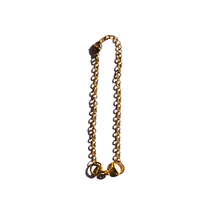 18k gold pvd stainless horsebit bracelet
