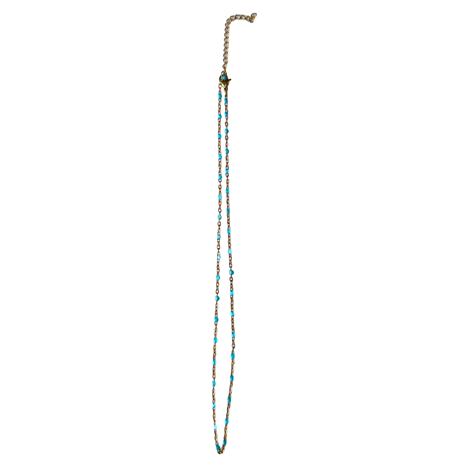 18k gold PVD semi precious stone necklace