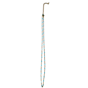 18k gold PVD semi precious stone necklace
